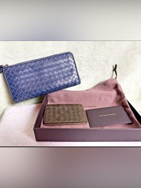 ✨ BOTTEGA VENETA Intrecciato Duo: Continental Zip & Flap Card Case ✨ $1200 value